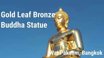 Kullatud pronksist Buddha kujud, mis lähevad Taisse