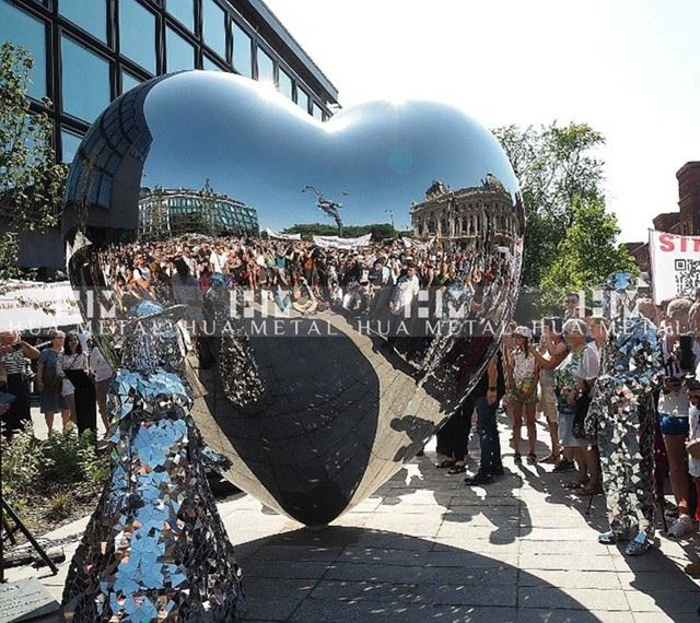 Stainless Steel Heart Sculpture